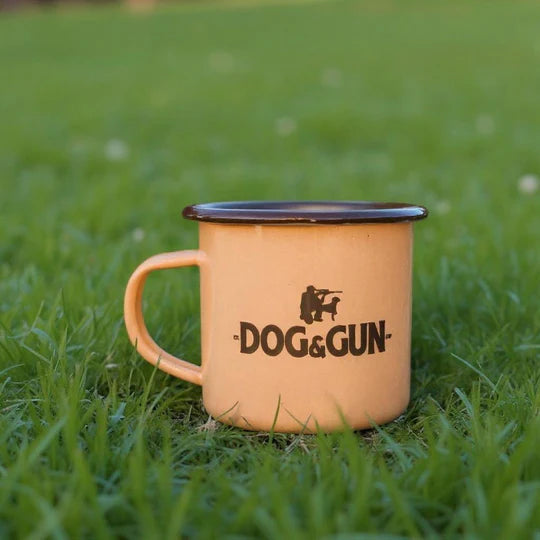 Desert Clay Enamel Mug - Dog & Gun