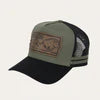 PCA Army Green Leather Contour Patch Cap