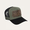 PCA Army Green Leather Contour Patch Cap