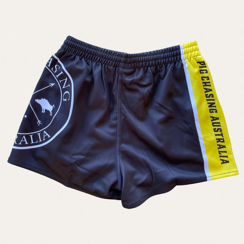 PCA Footy Shorts - Yellow Stripe OG