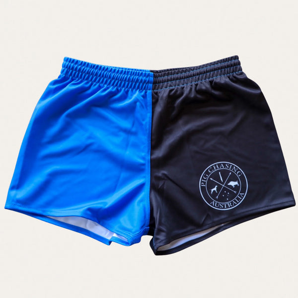 PCA Two Tone Footy Shorts - Blue/Black