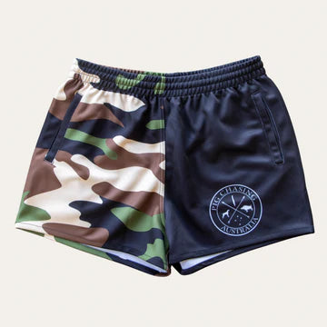 PCA Footy Shorts - Two Tone - Camo/Black