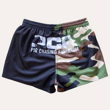 PCA Footy Shorts - Two Tone - Camo/Black