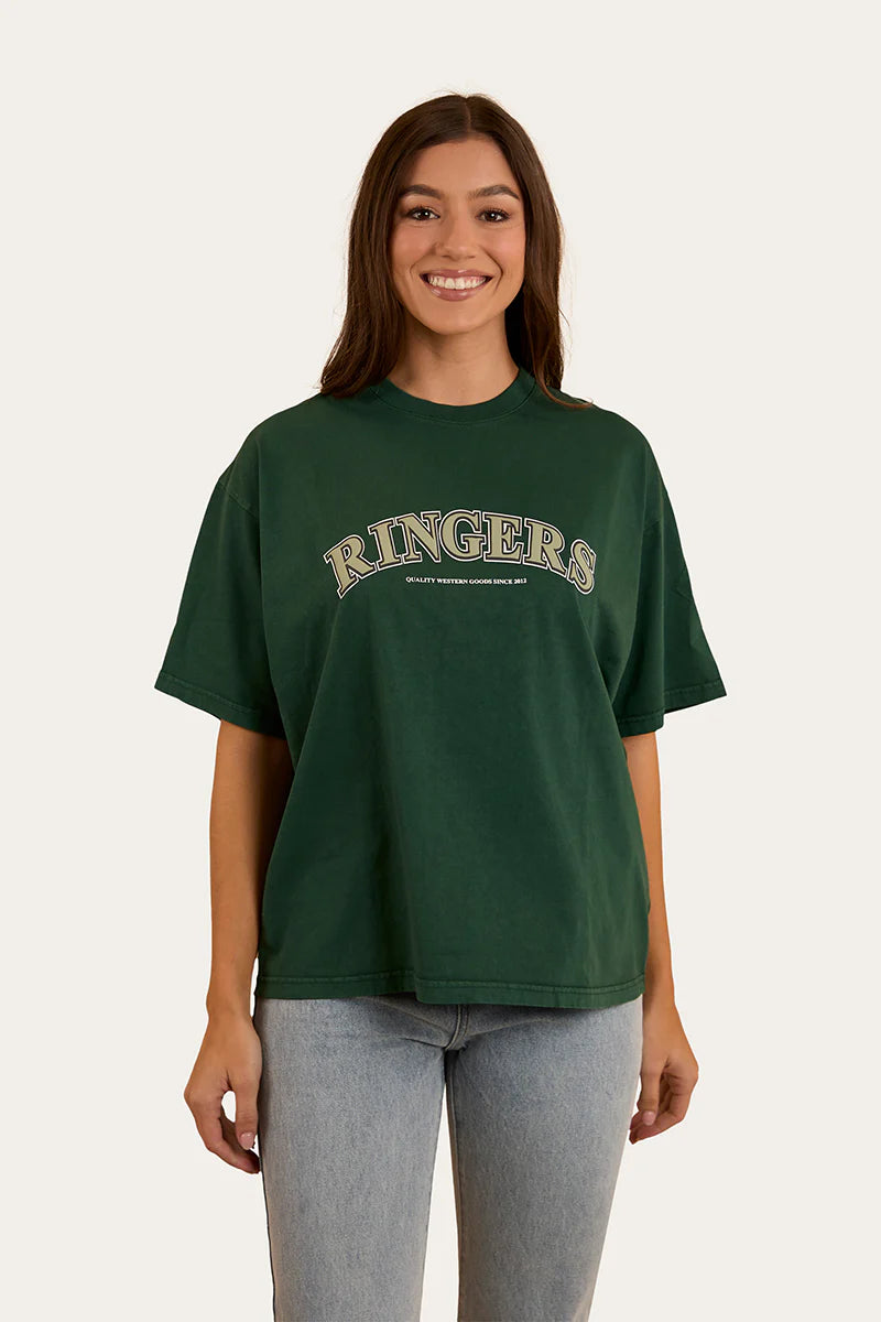 RINGERS WESTERN Varsity Womens Oversized T-Shirt - Pine