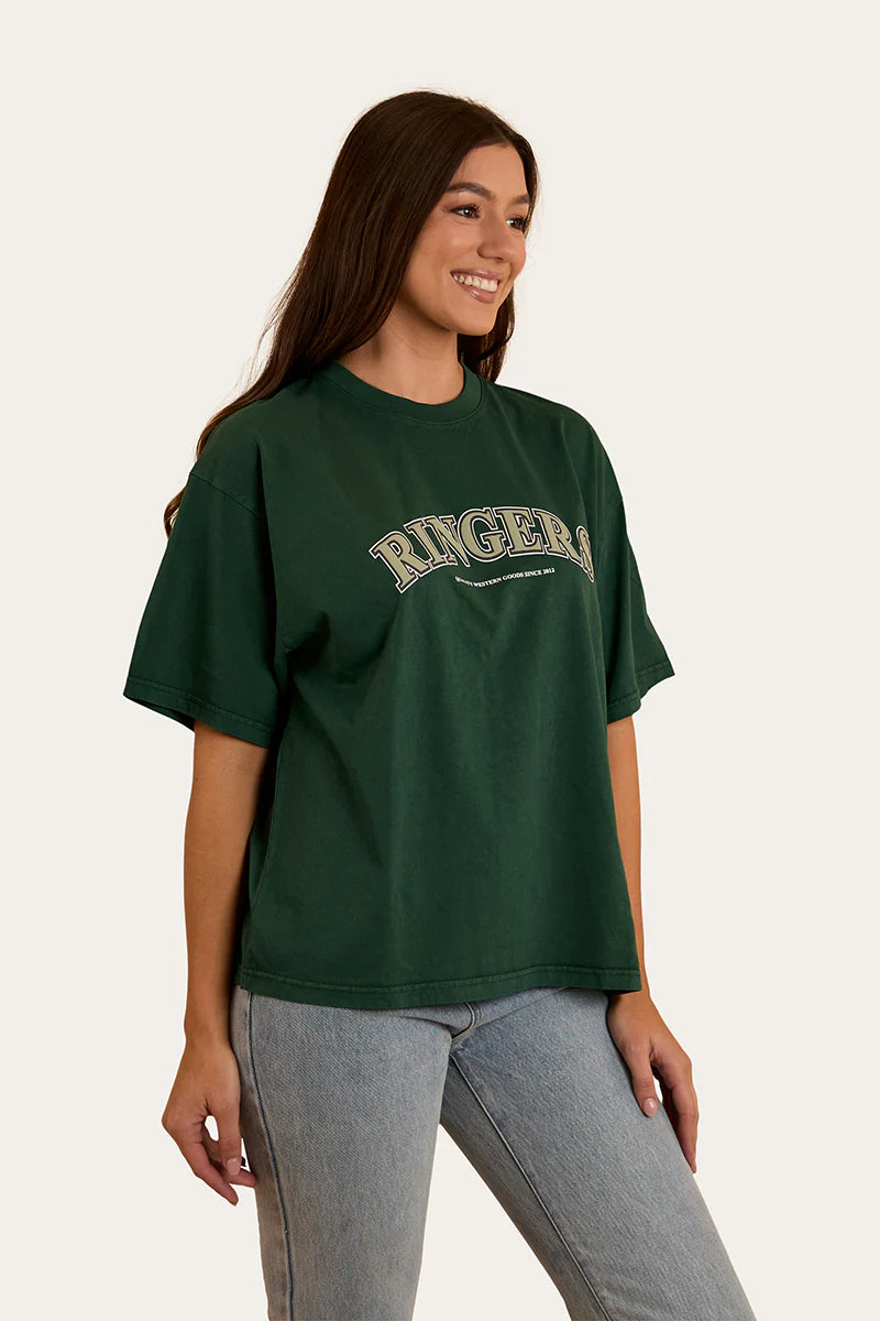 RINGERS WESTERN Varsity Womens Oversized T-Shirt - Pine