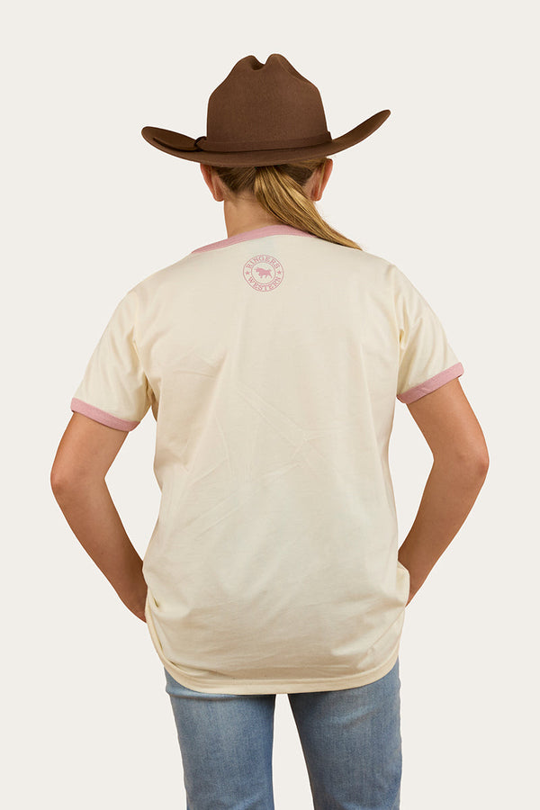 RINGERS WESTERN Country Music Kids Ringer T-Shirt - Bone