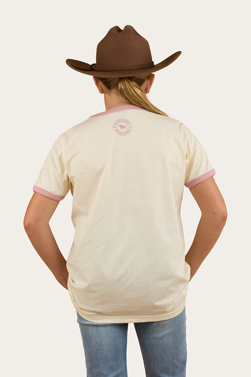 RINGERS WESTERN Country Music Kids Ringer T-Shirt - Bone