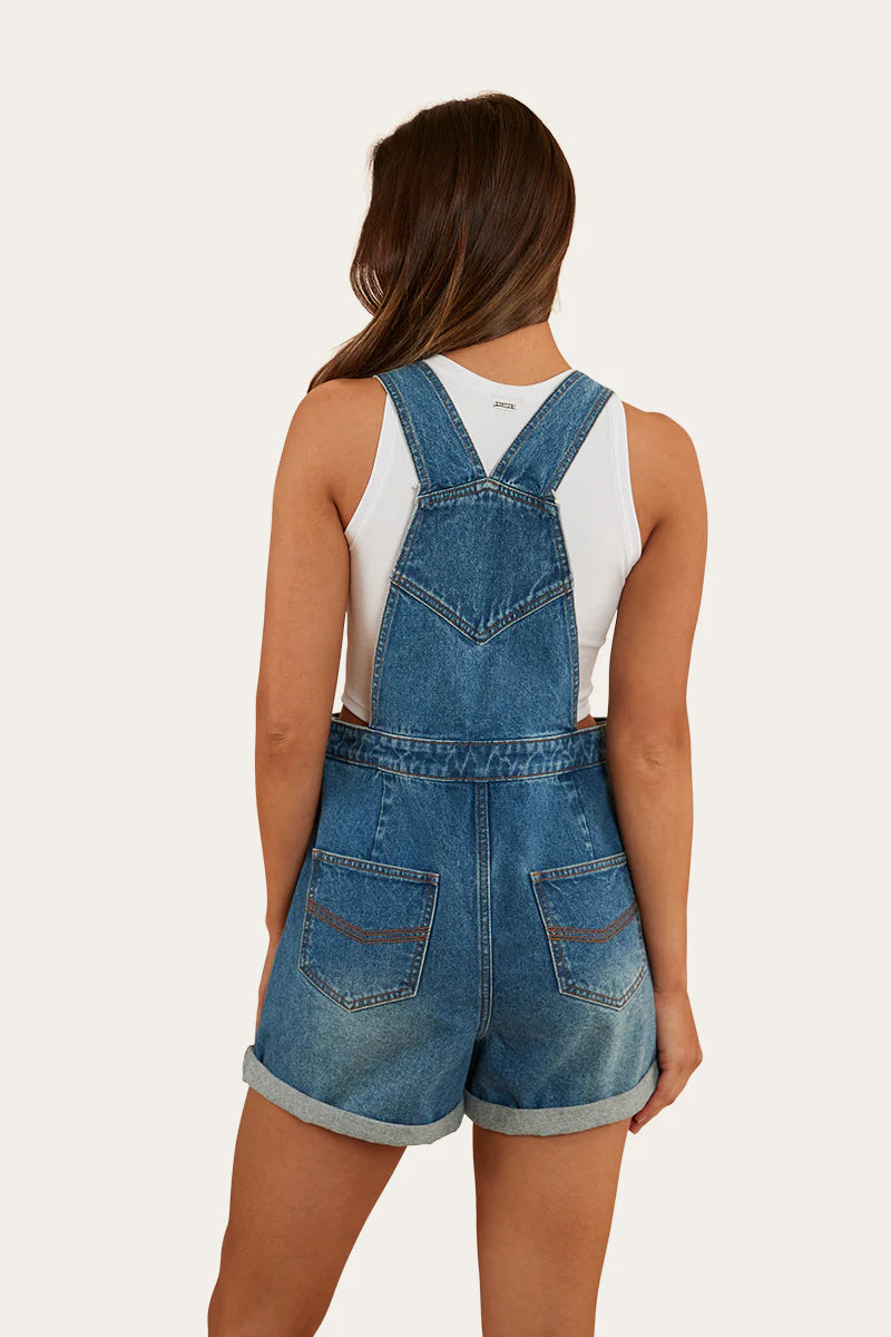 RINGERS WESTERN Weekender Womens Overall - Mid Wash Blue