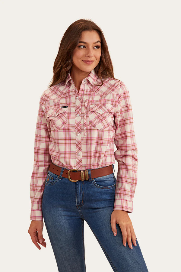 Silverlake Womens Western Shirt - Pink Check