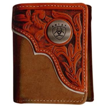 ARIAT Tri-Fold Wallet - Tooled Overlay