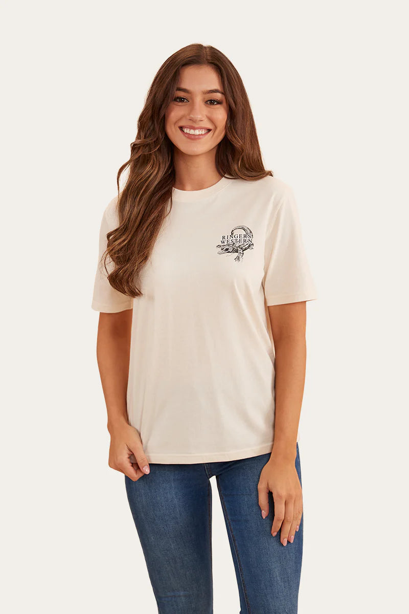 RINGERS WESTERN Salty Womens Loose Fit T-Shirt - Off White