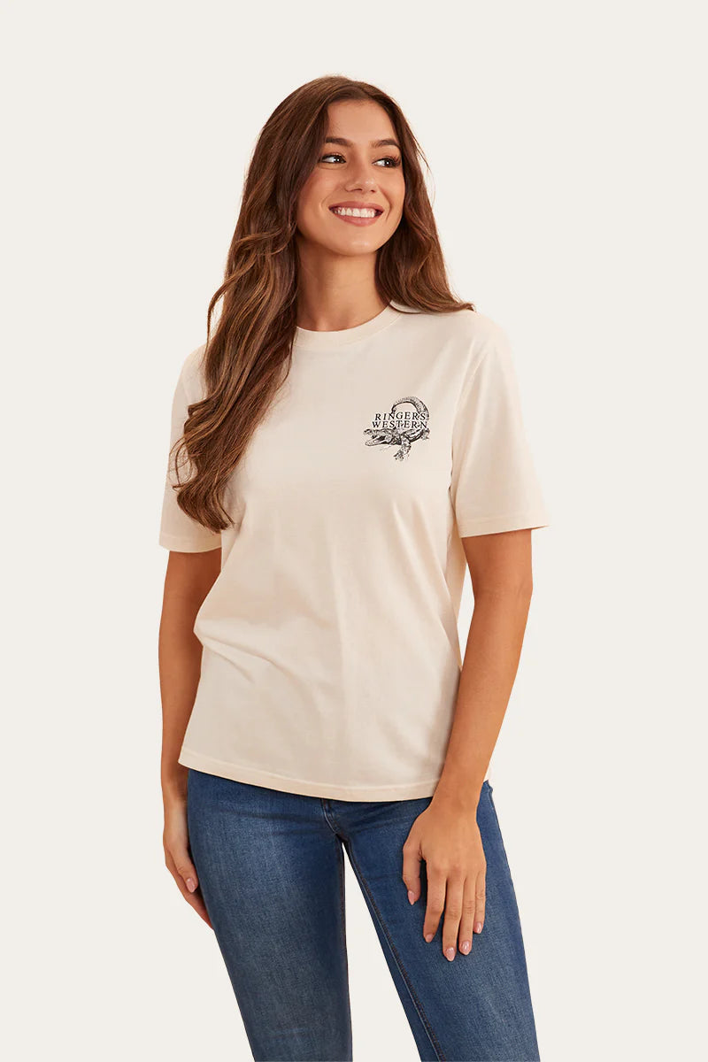 RINGERS WESTERN Salty Womens Loose Fit T-Shirt - Off White