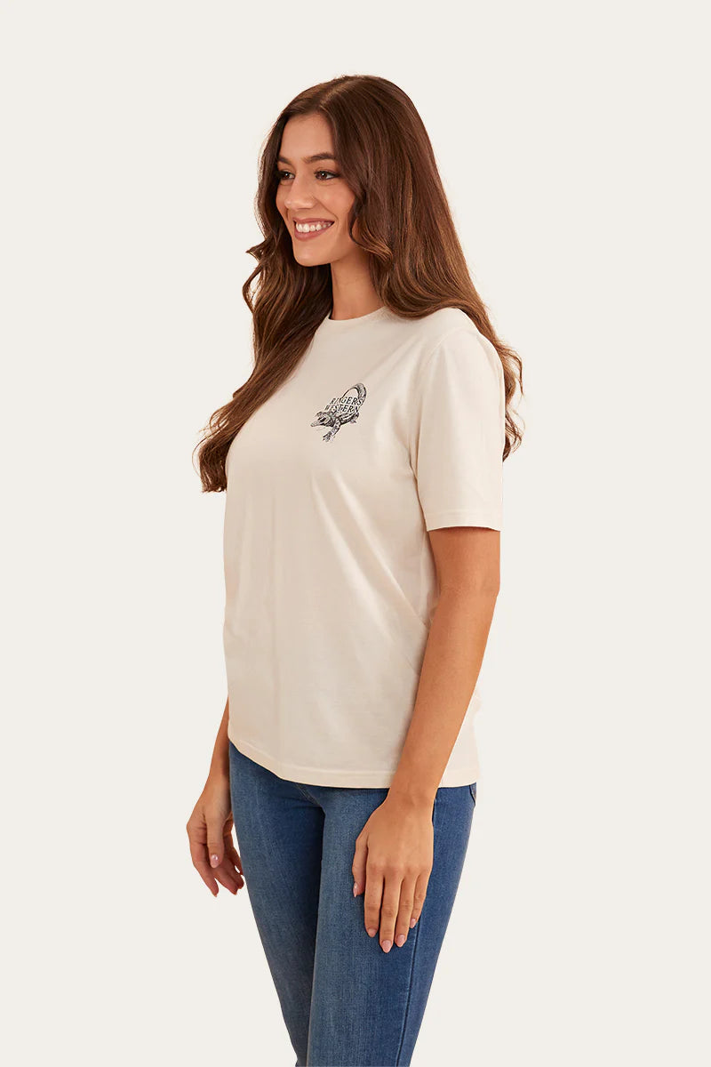 RINGERS WESTERN Salty Womens Loose Fit T-Shirt - Off White