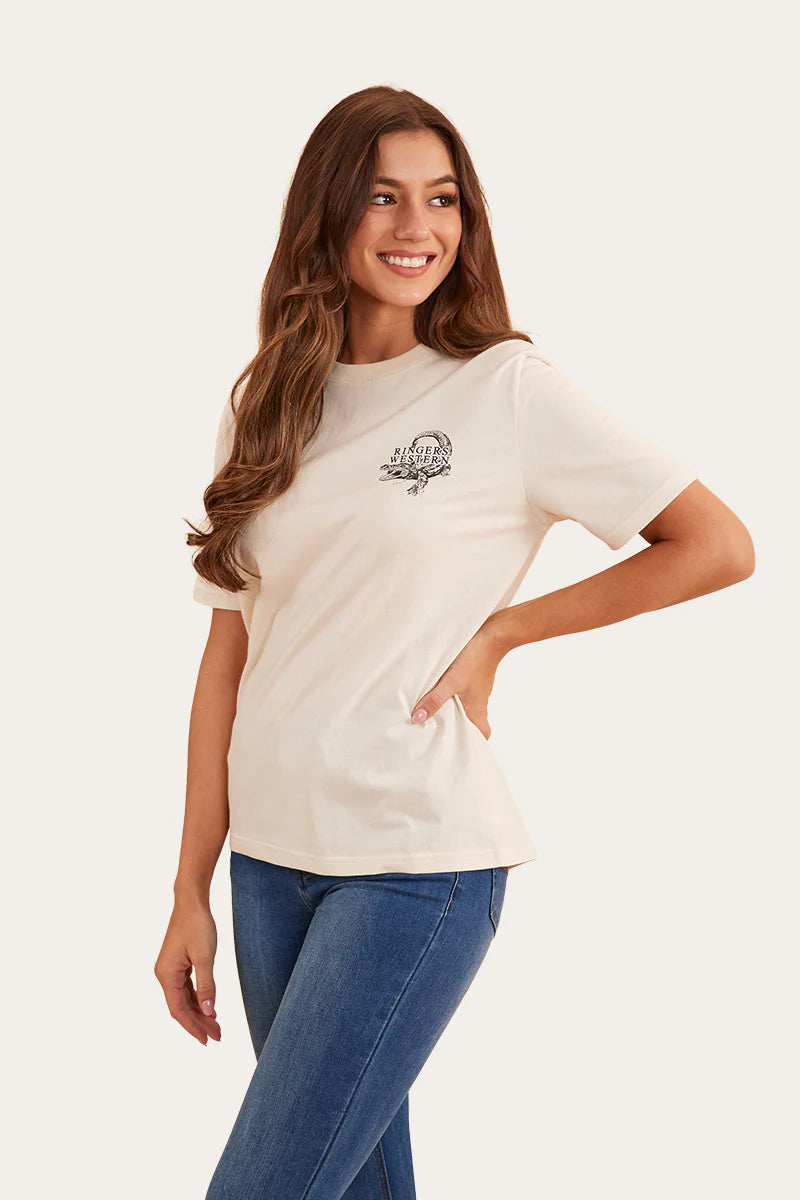 RINGERS WESTERN Salty Womens Loose Fit T-Shirt - Off White