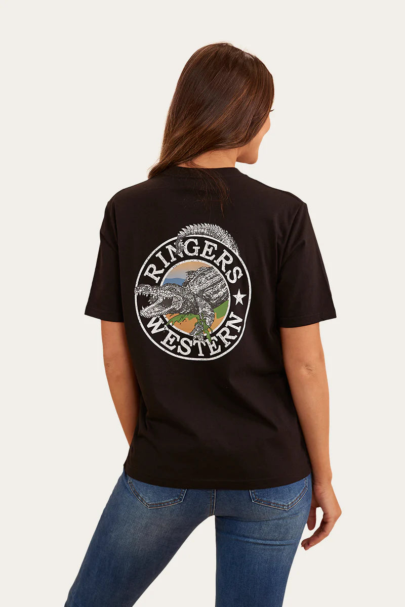 RINGERS WESTERN Salty Womens Loose Fit T-Shirt - Black