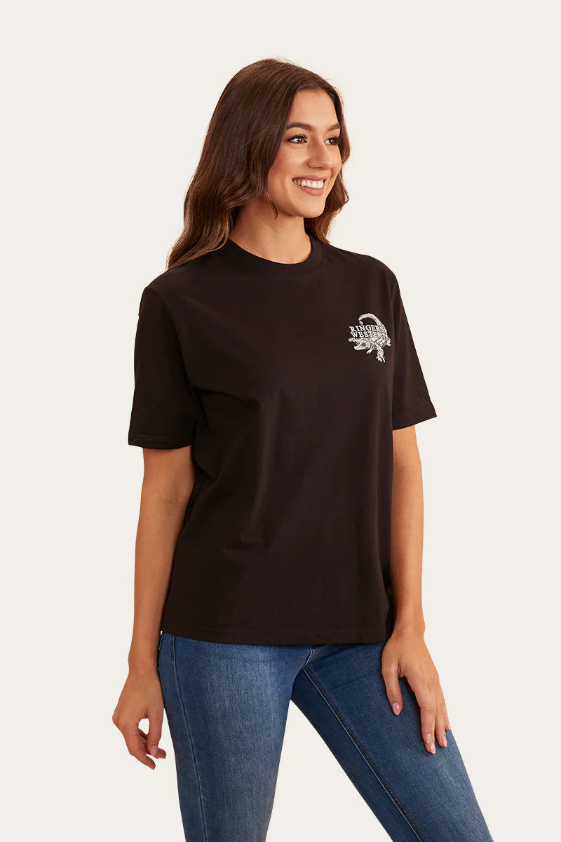 RINGERS WESTERN Salty Womens Loose Fit T-Shirt - Black