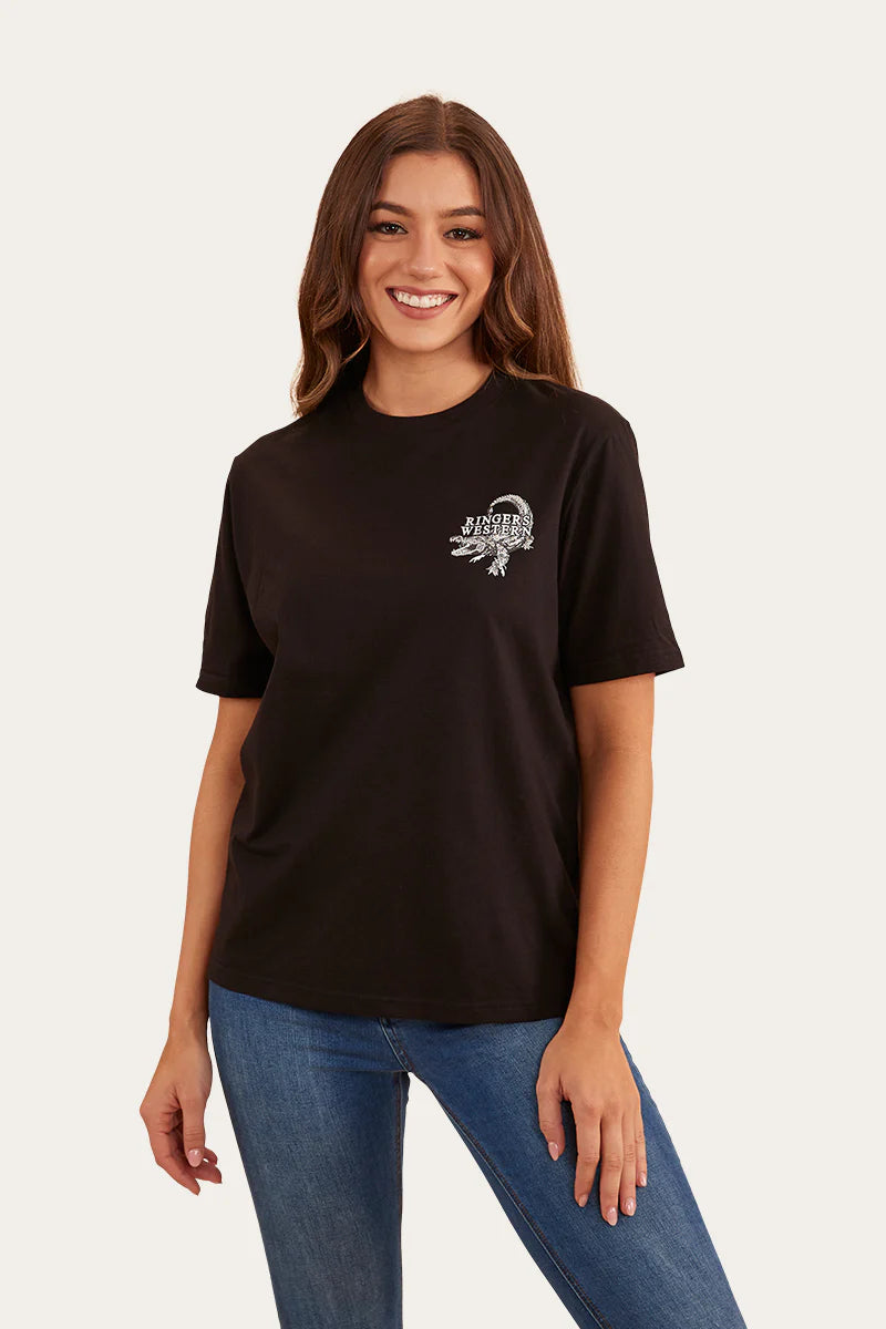 RINGERS WESTERN Salty Womens Loose Fit T-Shirt - Black