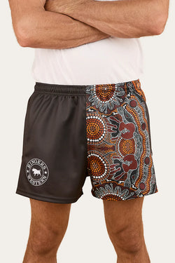 RINGERS WESTERN Walkabout Warrior Footy Short- Charcoal / Multi
