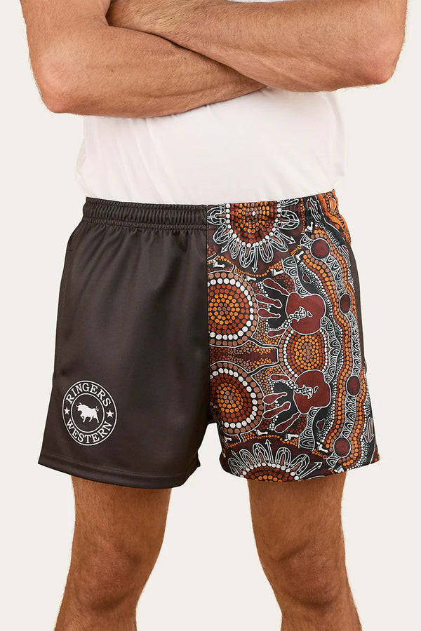 RINGERS WESTERN Walkabout Warrior Footy Short- Charcoal / Multi