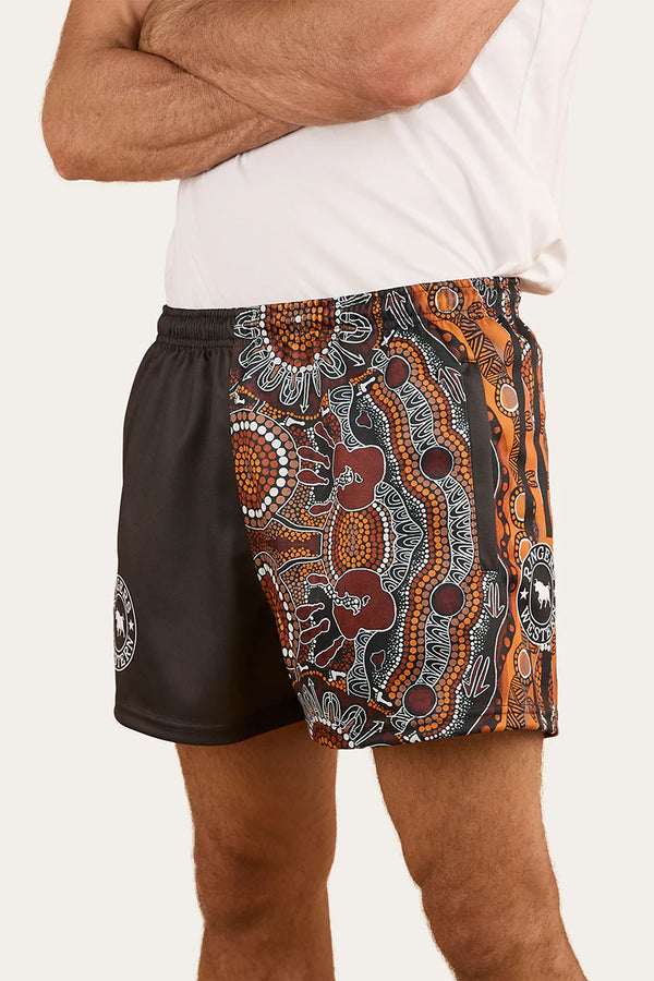 RINGERS WESTERN Walkabout Warrior Footy Short- Charcoal / Multi