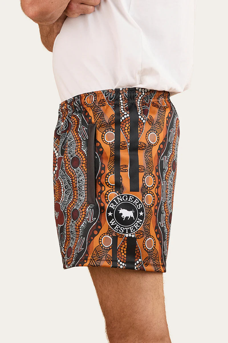 RINGERS WESTERN Walkabout Warrior Footy Short- Charcoal / Multi