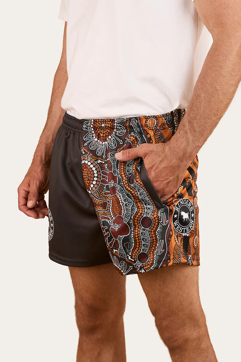 RINGERS WESTERN Walkabout Warrior Footy Short- Charcoal / Multi