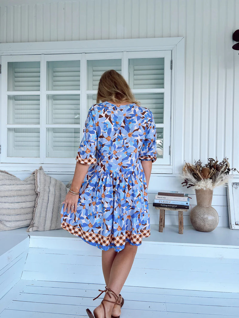 Wild Orchid Print Isabella Mini Dress - JAASE