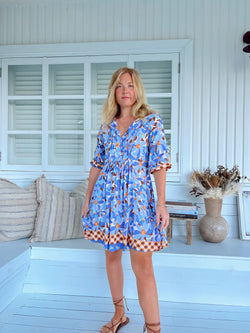 Wild Orchid Print Isabella Mini Dress - JAASE