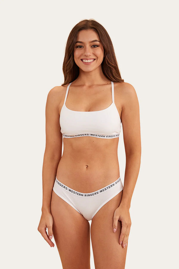 RINGERS WESTERN Zoe Womens Crop Top- White