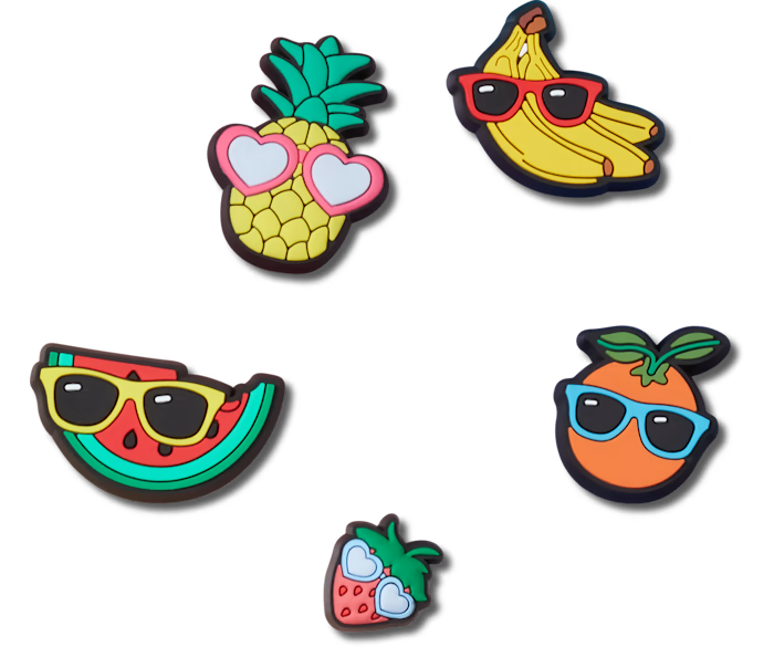 CROCS Jibbitz™ Shoe Charms - CUTE FRUIT WITH SUNNIES 5 PACK