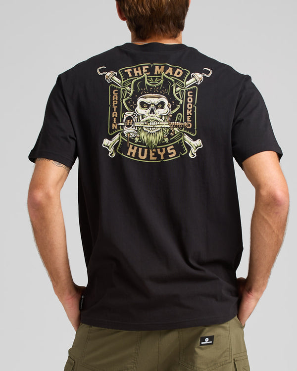 The Mad Hueys CAPTAIN COOKED | SS TEE - BLACK