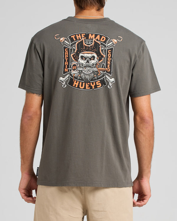 The Mad Hueys CAPTAIN COOKED | SS TEE -CHARCOAL