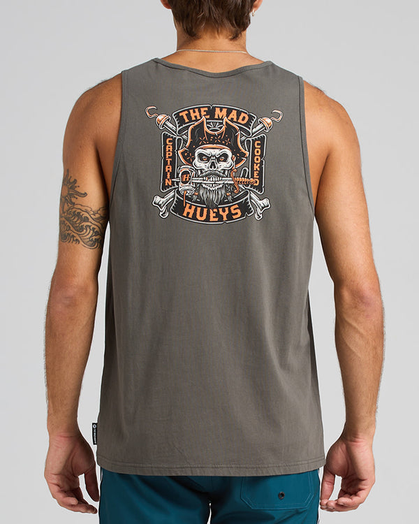 The Mad Hueys CAPTAIN COOKED | TANK - CHARCOAL