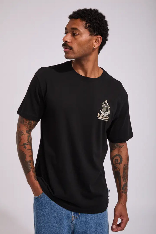 The Mad Hueys SHIP FACED | SS TEE - BLACK