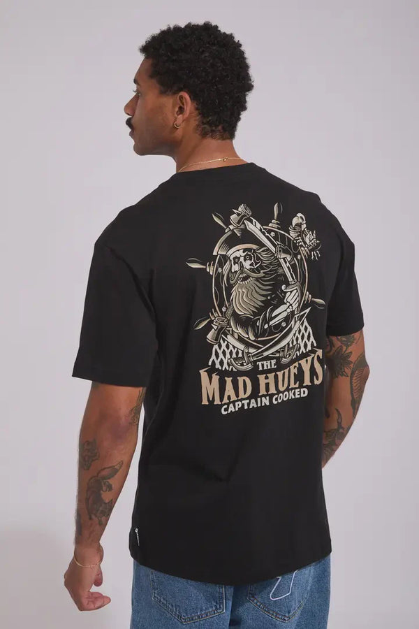 The Mad Hueys SHIP FACED | SS TEE - BLACK