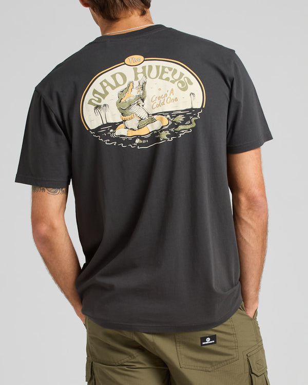 The Mad Hueys CROCN A COLDIE | SS TEE - VINTAGE BLACK