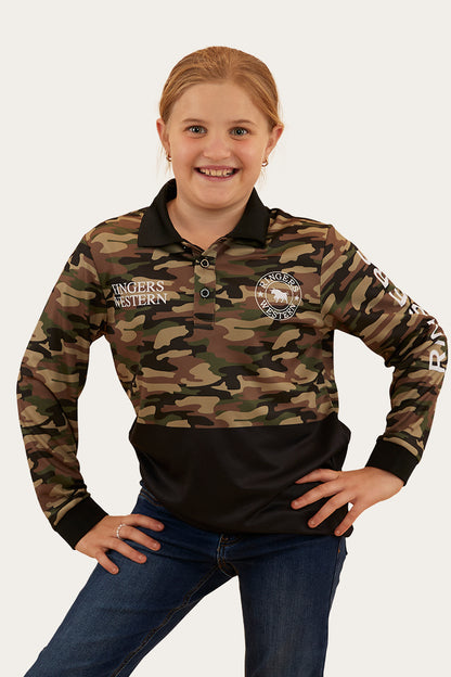 Ringers Western Halls Creek Kids Fishing Jersey - Camo