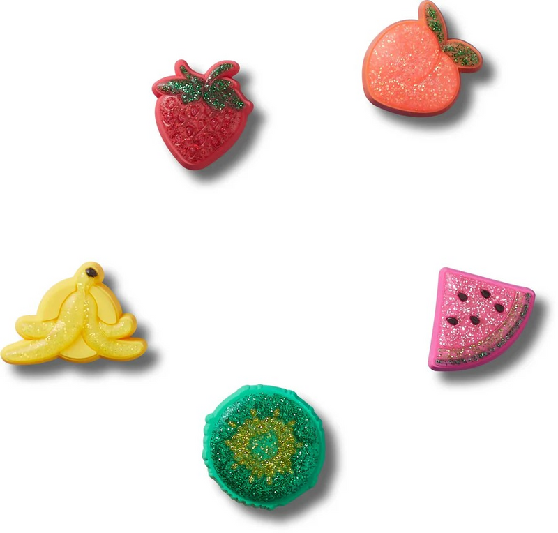 CROCS Jibbitz™ Shoe Charms -Sparkle Glitter Fruit 5 Pack