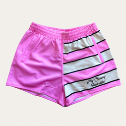 PCA Footy Shorts - MULTI/STRIPE - Pink/Bone ZIP Pockets