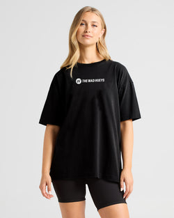 The Mad Hueys HUEYS | WOMENS OVERSIZED SS TEE - BLACK