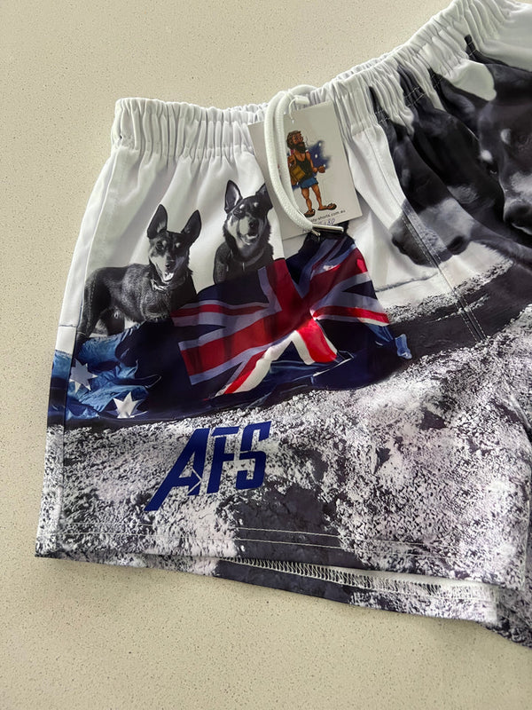 AFS "AUS FLAG KELPIE" Footy Shorts (With Pockets)