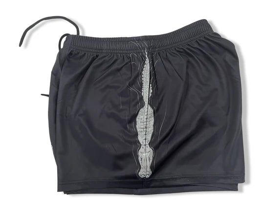 FARQ Footy Shorts - Crocodile & Flipping the Bird