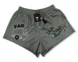 FARQ Army Green Footy Shorts - Mud Crab