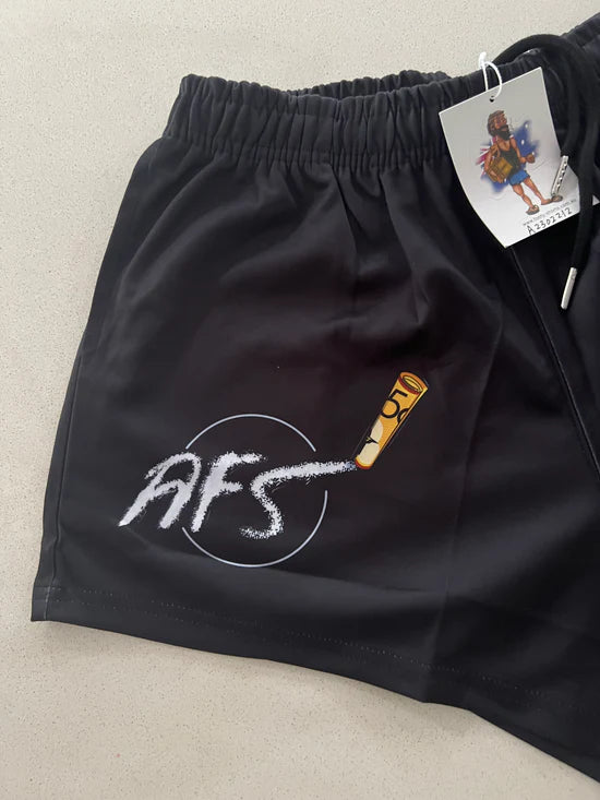 AFS "RACKING LINES & BANGING NINES PABLO" Footy Shorts (With Pockets)