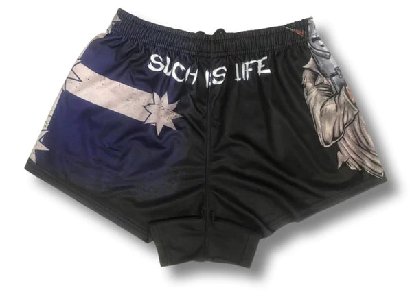 AFS "SUCH IS LIFE, NED KELLY" Footy Shorts (With Pockets)