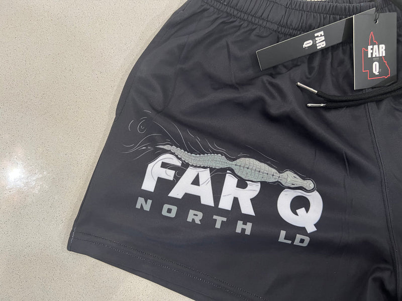 FARQ "Far North QLD" - Footy Shorts Crocodile With Pockets