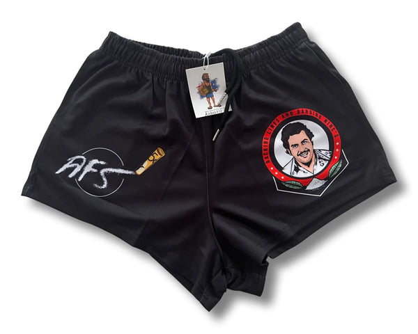 AFS "RACKING LINES & BANGING NINES PABLO" Footy Shorts (With Pockets)