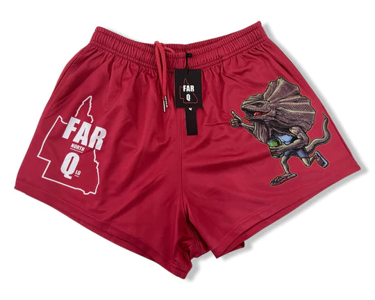 FARQ Footy Shorts - Frill Neck Lizard