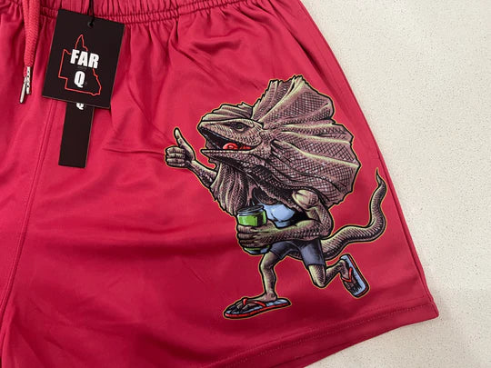 FARQ Footy Shorts - Frill Neck Lizard