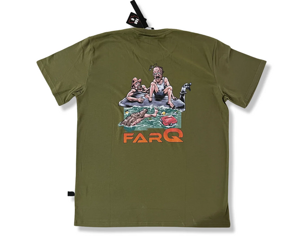 FARQ - T-Shirt - Capsized Tinny  -Army Green